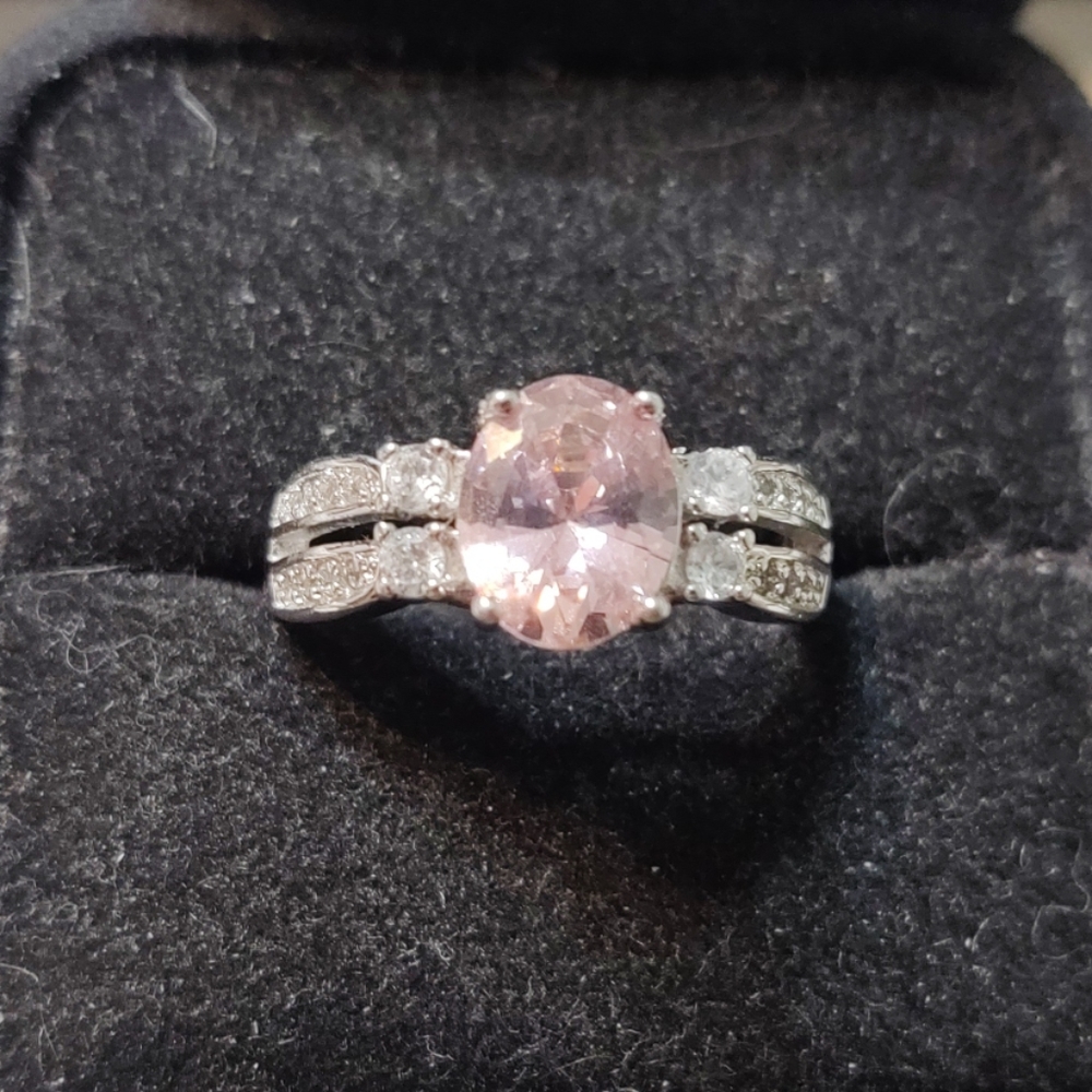 Pink Ice Sterling Silver Ring